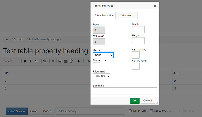 table-properties