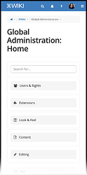 global admin UI mobile initial