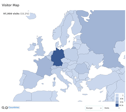 Visitor Map Europe