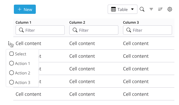 Actions and select merged