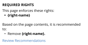 Rights Enforced, with REMOVE recomendation