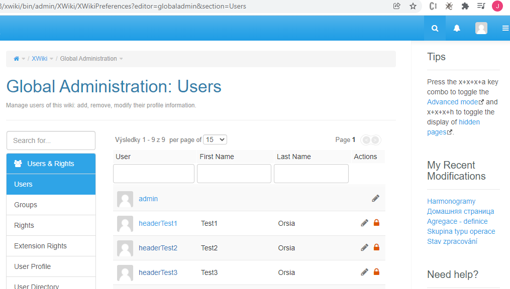 Global Administration Users