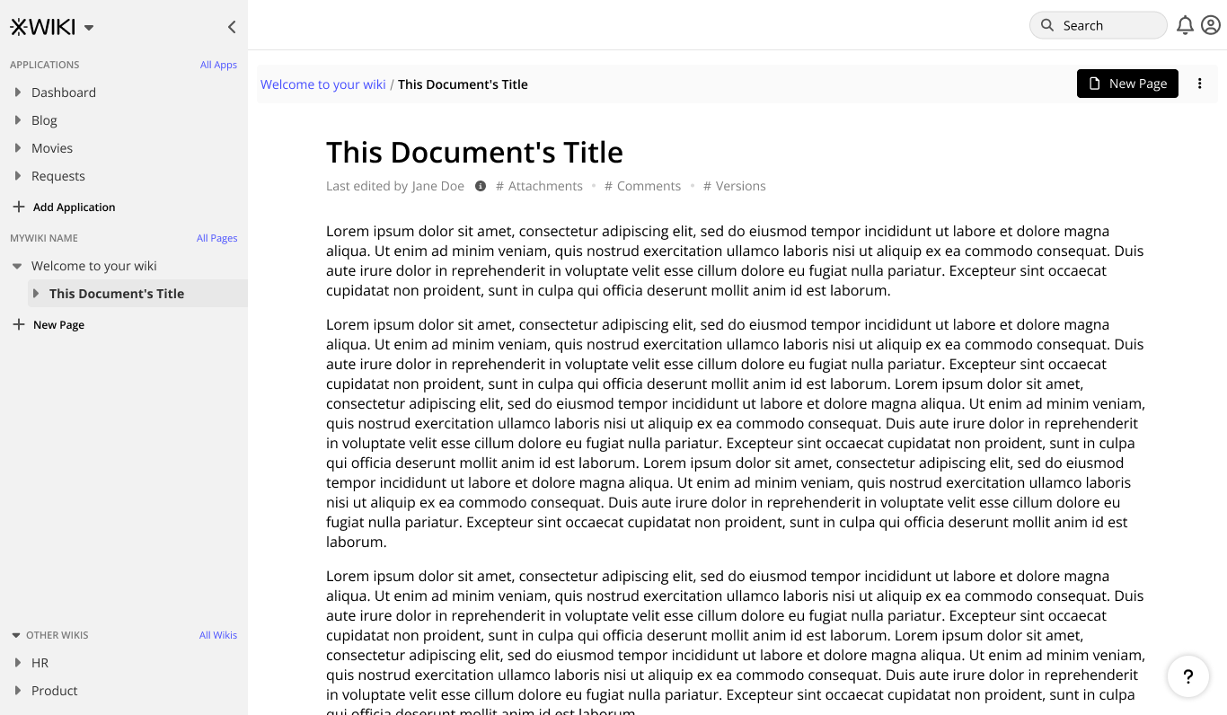 Create Page from doc - New page saved
